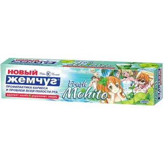 Паста зубная Новый жемчуг Fresh Mohito, Невская Косметика, 100 мл
