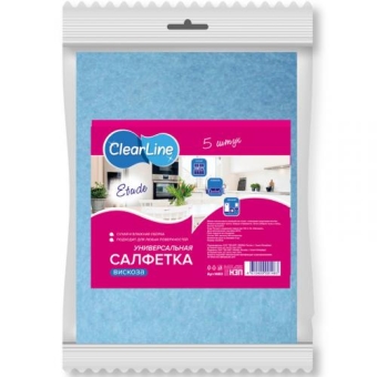 Салфетка универсальная Clear Line Etude, вискоза, ТК НЭП,