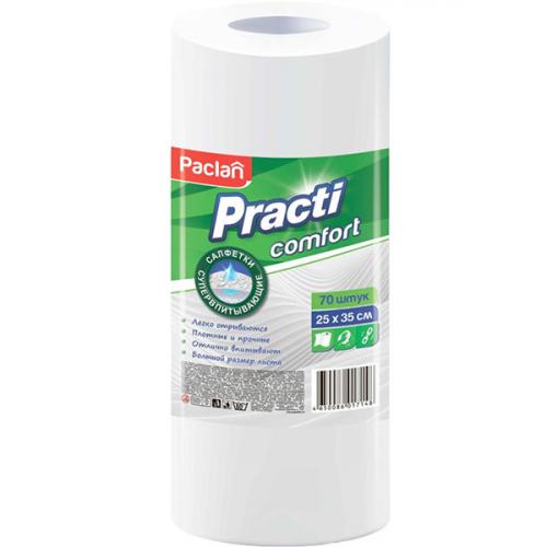 Тряпка универсальная Paclan Practi Comfort в рулоне, размер 25x35 см, Paclan,