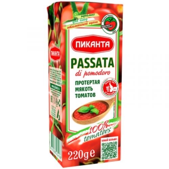 Мякоть томатов протертая Пиканта Passata, Пиканта, 220 г