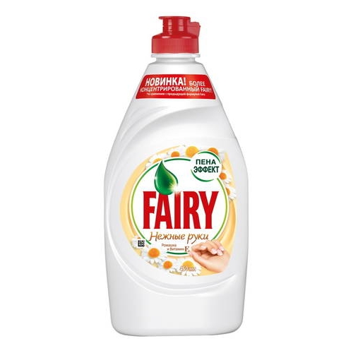 Средство для мытья посуды Fairy Нежные руки, Ромашка и витамин Е, Procter & Gamble, 450 мл