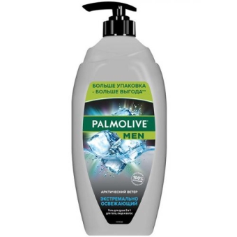 Гель для душа Palmolive Men Арктический ветер 3 в 1 для тела, лица и волос, Colgate-Palmolive, 750 мл