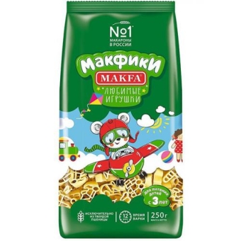 Макаронные изделия Makfa Макфики Любимые игрушки, Макфа, 250 г