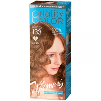 Гель-краска стойкая Цветель для волос, 133 золотисто-коричневый, Эстель, 115 мл