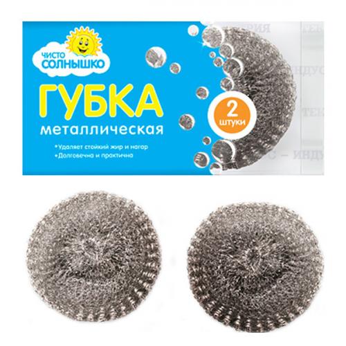 Губки для мытья посуды Чисто-Солнышко, металлические, ТЕКОС-ИНДУСТРИЯ,
