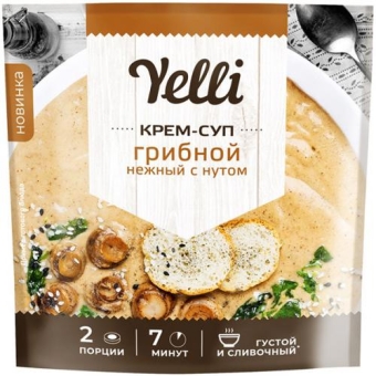 Крем-суп Yelli грибной нежный с нутом, Ярмарка, 70 г