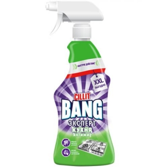 Спрей Cillit Bang Антижир + Сияние для удаления сильных загрязнений на кухне, Reckitt Benckiser (HyHo), 750 мл