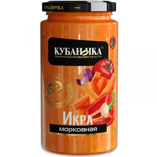 Икра Кубаночка морковная, Кубаночка, 500 г