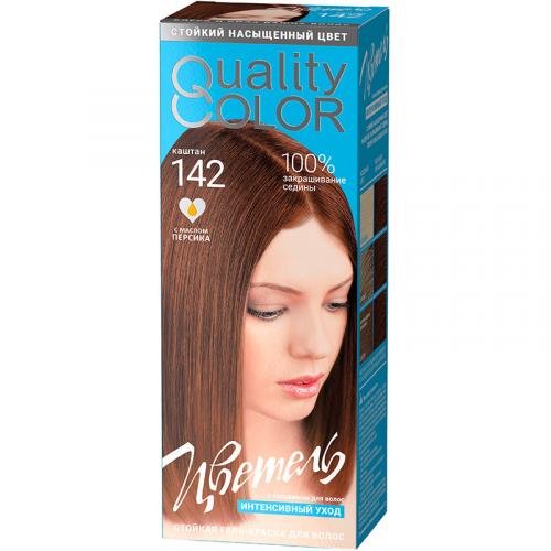 Гель-краска стойкая Цветель для волос, 142 каштан, Эстель, 115 мл