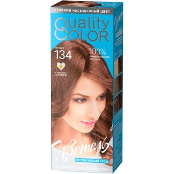 Гель-краска стойкая Цветель для волос, 134 коньяк, Эстель, 115 мл