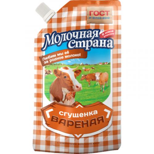 Сгущенка вареная Молочная Страна, ЭРКОНПРОДУКТ, 270 г