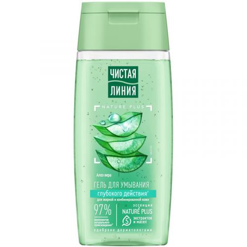 Гель для умывания Чистая линия глубокого действия для жирной и комбинированной кожи, Концерн Калина, 100 мл