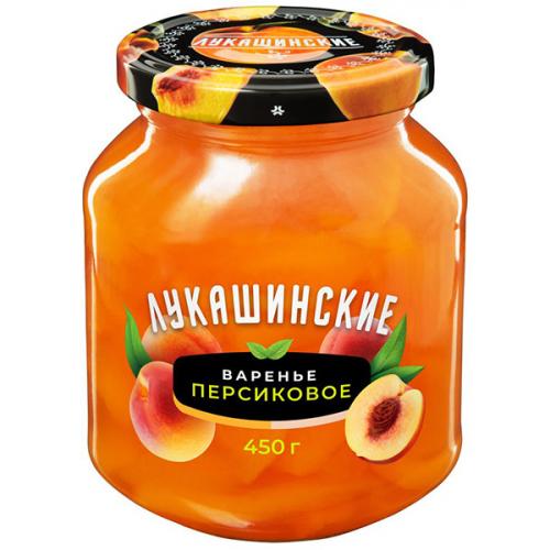 Варенье Лукашинские персиковое, ФОРВАРД, 450 г