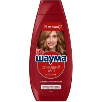 Шампунь Шаума Сияющий цвет для окрашенных и мелированных волос, Лаб Индастриз, 360 мл