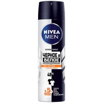 Антиперспирант-спрей Nivea Men Черное и белое Невидимый Extra, Beiersdorf, 150 мл