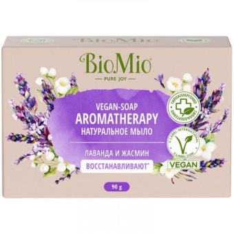 Мыло туалетное BioMio Bio-Soap Aromatherapy Лаванда и жасмин натуральное, SPLAT, 90 г
