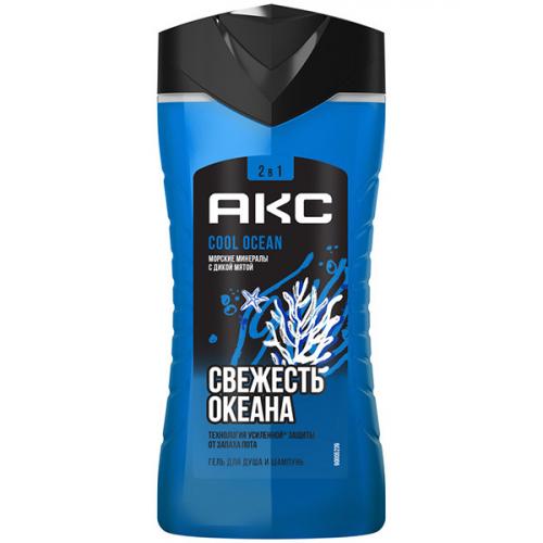 Гель для душа и шампунь Акс Cool Ocean 2 в 1, Unilever HPC, 250 мл