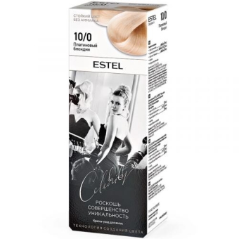 Краска-уход Estel Celebrity для волос, 10/0 платиновый блондин, Эстель, 140 мл