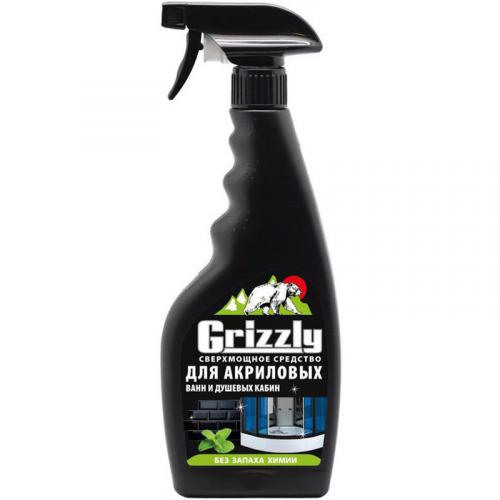Средство сверхмощное Grizzly для чистки акриловых поверхностей и душевых кабин, Би энд Би, 500 мл