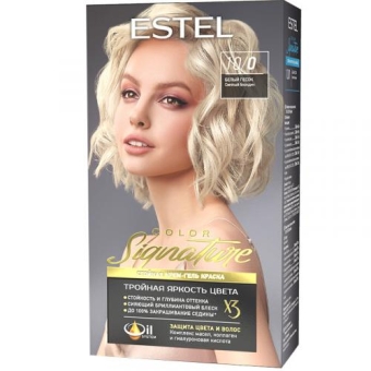Крем-гель краска стойкая Estel Color Signature для волос, 10/0 белый песок, Эстель, 150 мл