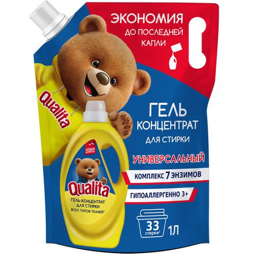 Гель для стирки Qualita Универсальный концентрат, Коттон Клаб, 1000 мл