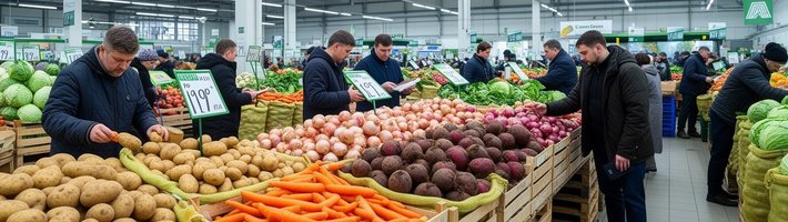 Картофель подешевел на 60% за год, а морковь тянет борщевой набор вверх